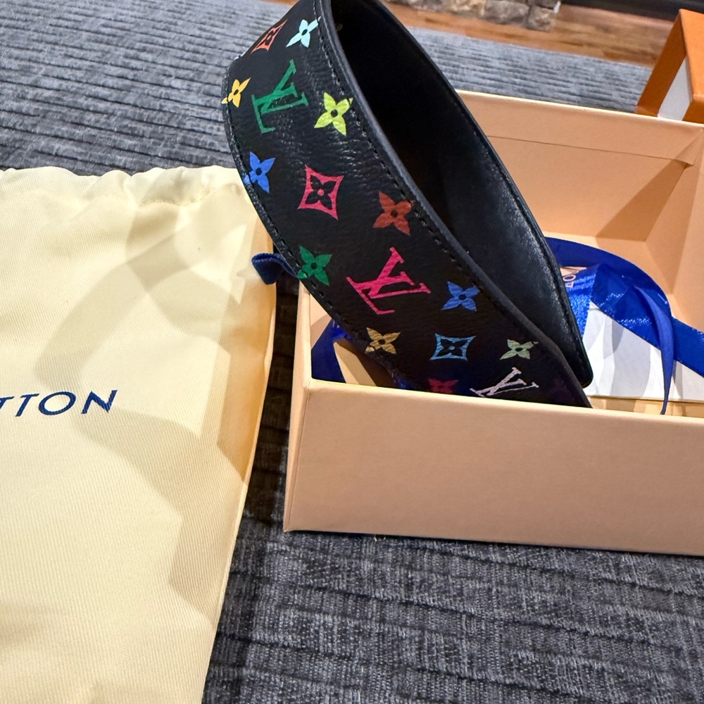 Louis Vuitton Black Multicolor Monogram headband